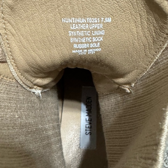 Steve Madden Women's Suede & Leather Combat Boots - Picture 7 of 7